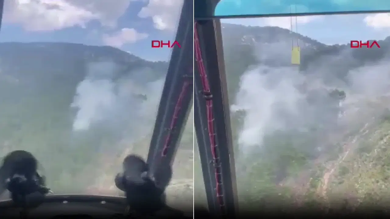 Antalya’da yıldırımın neden olduğu yangın söndürüldü